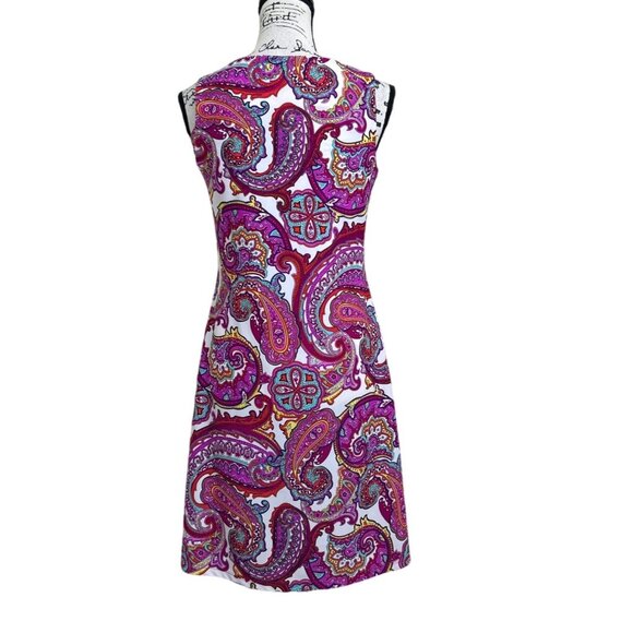 Jude Connally Beth Dress Sleeveless Paisley Jude Cloth Sheath Colorful Size S - Picture 3 of 8